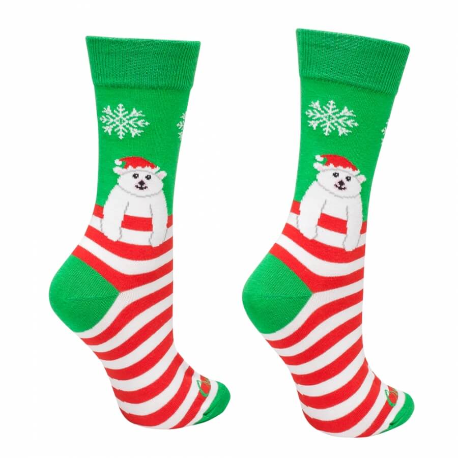 Ponožky klasik vianoce biele